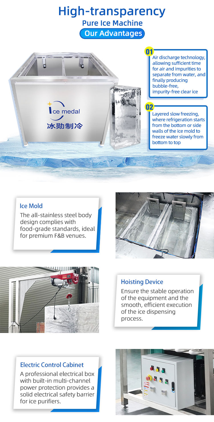 pure ice machine advantages Details der transparenten Blockeismaschine