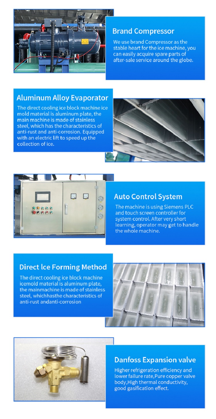 direct cooling block ice machine details Automatische Details der Eisblockmaschine
