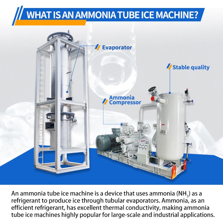 Icemedal Ammoniak-Industrierohr-Eisherstellungsmaschine, 80 Tonnen pro Tag