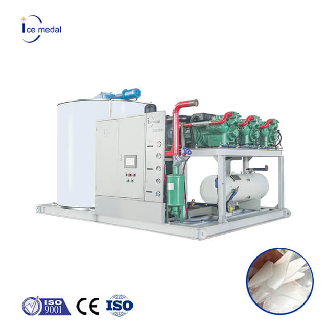 Icemedal Industrial 15 Tonnen pro Tag Flockeneismaschine mit Markenkompressor