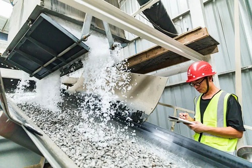 Flockeneis für Betonkühlung
