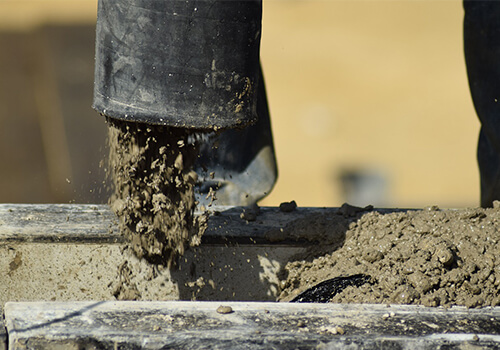 Flockeneisanwendung für Betonmischung