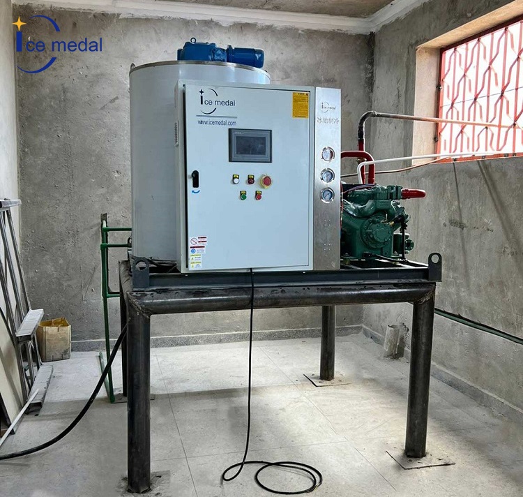 5 Tonnen luftgek&uuml;hlte Scherbeneismaschine in der Fischerei in Tansania