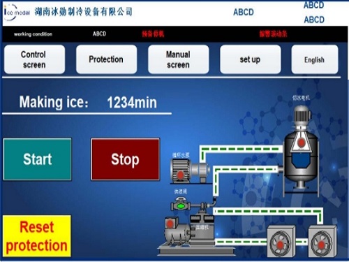 Eisflockungsmaschine Autokontrollsystem