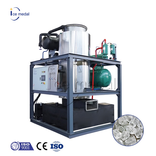 Automatische 20 Tonnen pro Tag Industrial Integrated Ice Tube Maker Machine für Eisanlagen