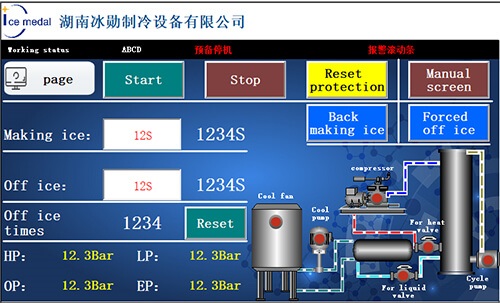 Eisröhrenmaschine Touchscreen-Controller 