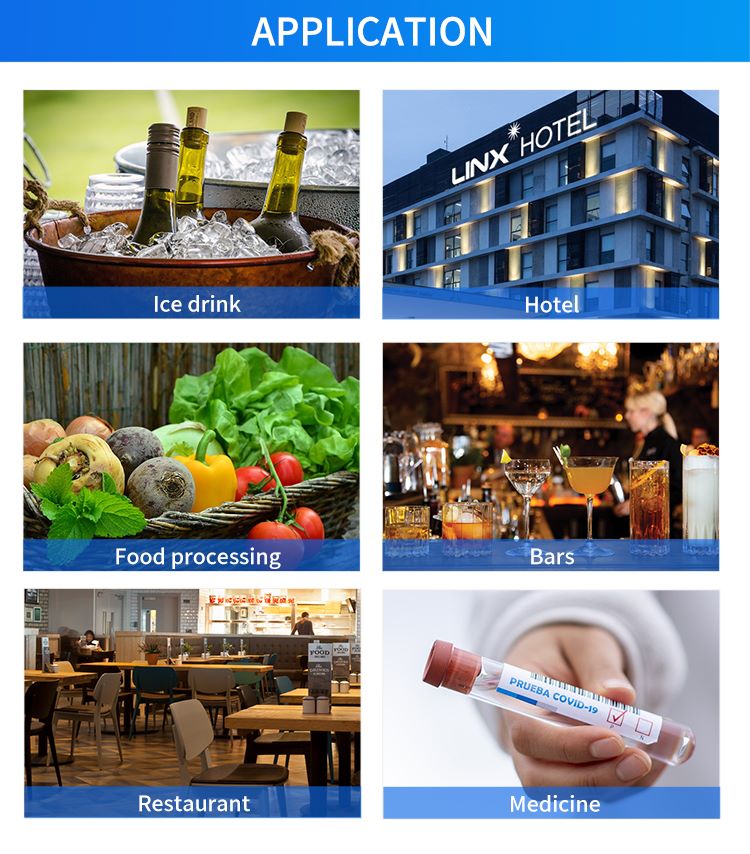R&ouml;hreneismaschine f&uuml;r Eisgetr&auml;nke, Hotels, Lebensmittelverarbeitung, Bars, Restaurants und Medizin