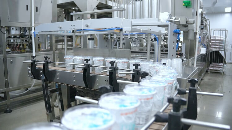 Icemedal Cup-Eisverpackungs-Produktionslinie in der Eisfabrik